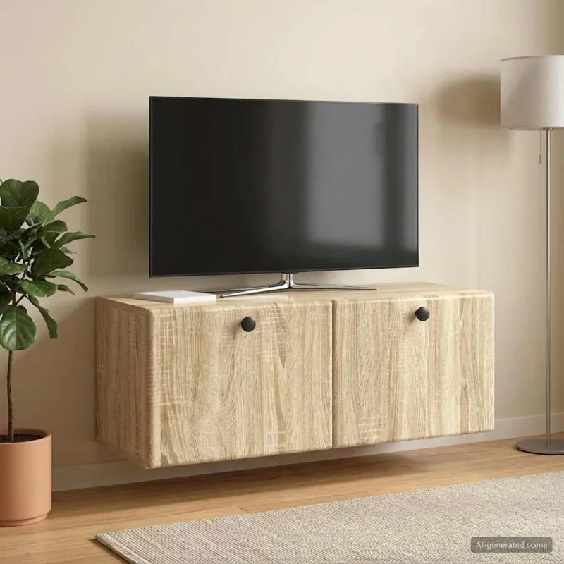 Sieninė TV spintelė 78,5 x 31 x 30 cm Sonoma ąžuolas