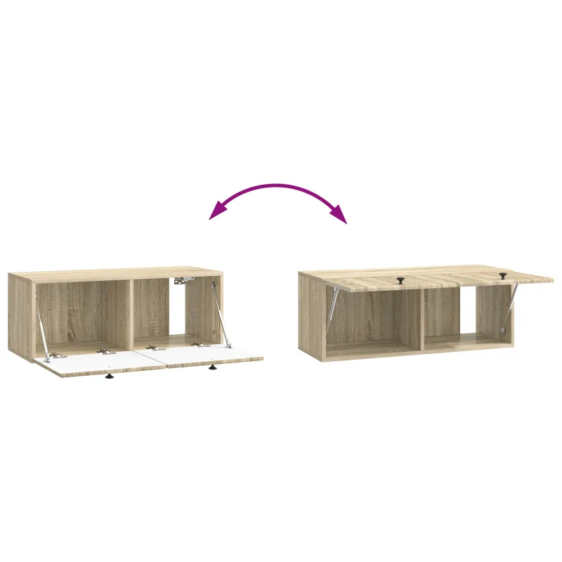Sieninė TV spintelė 78,5 x 31 x 30 cm Sonoma ąžuolas