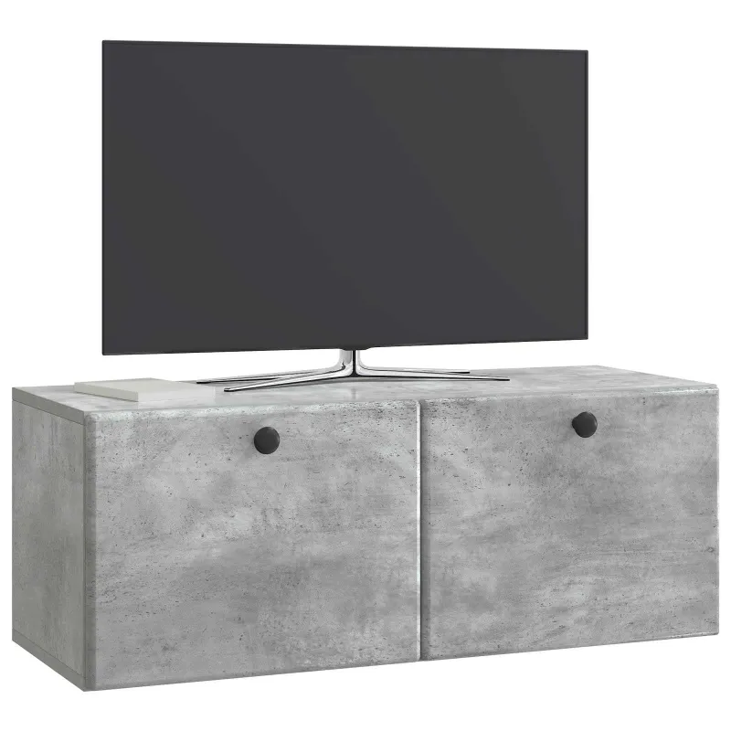 Sieninė TV spintelė 78,5 x 31 x 30 cm Betono pilka
