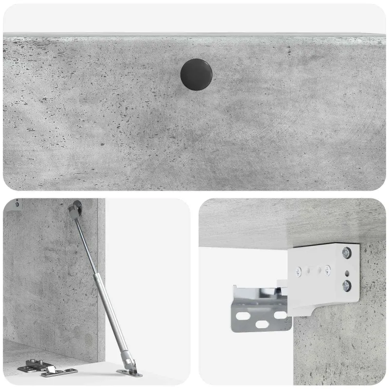 Sieninė TV spintelė 78,5 x 31 x 30 cm Betono pilka