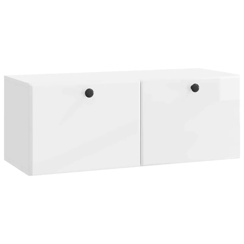 Sieninė TV spintelė 78,5 x 31 x 30 cm Itin blizgi balta