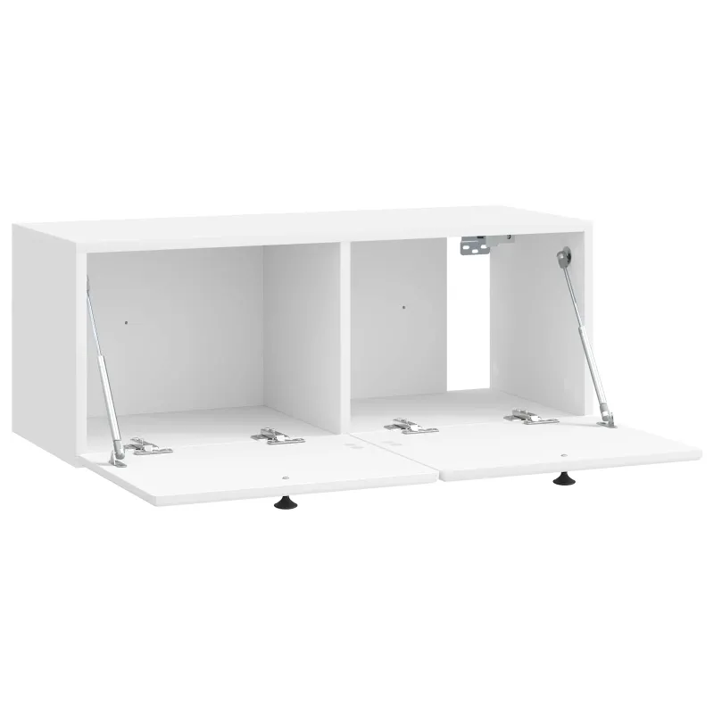 Sieninė TV spintelė 78,5 x 31 x 30 cm Itin blizgi balta
