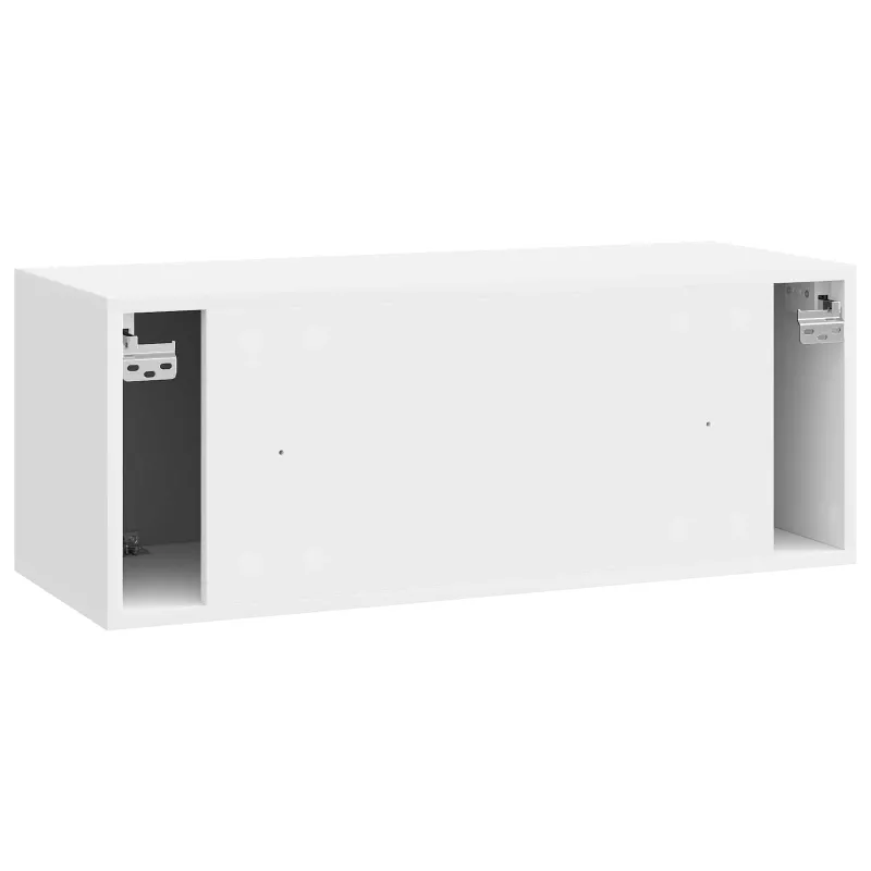 Sieninė TV spintelė 78,5 x 31 x 30 cm Itin blizgi balta