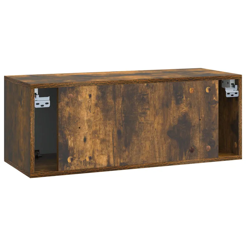 Sieninė TV spintelė 78,5 x 31 x 30 cm Dūminio ąžuolo
