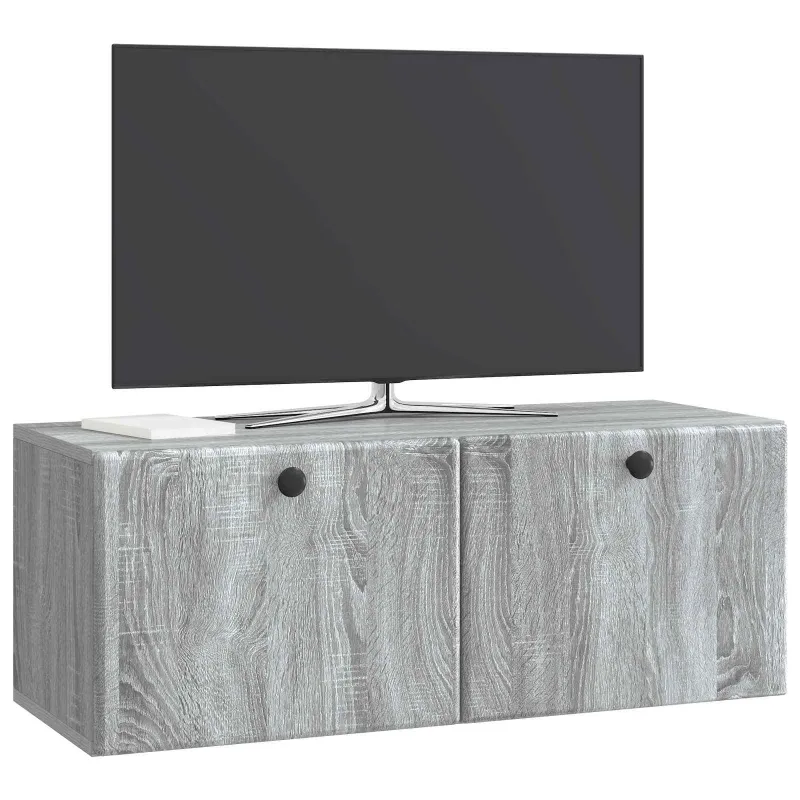 Sieninė TV spintelė 78,5 x 31 x 30 cm Pilka Sonoma