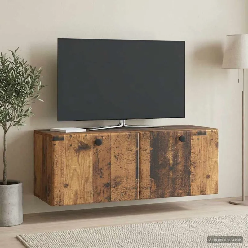 Sieninė TV spintelė 78,5 x 31 x 30 cm Sendintos medienos