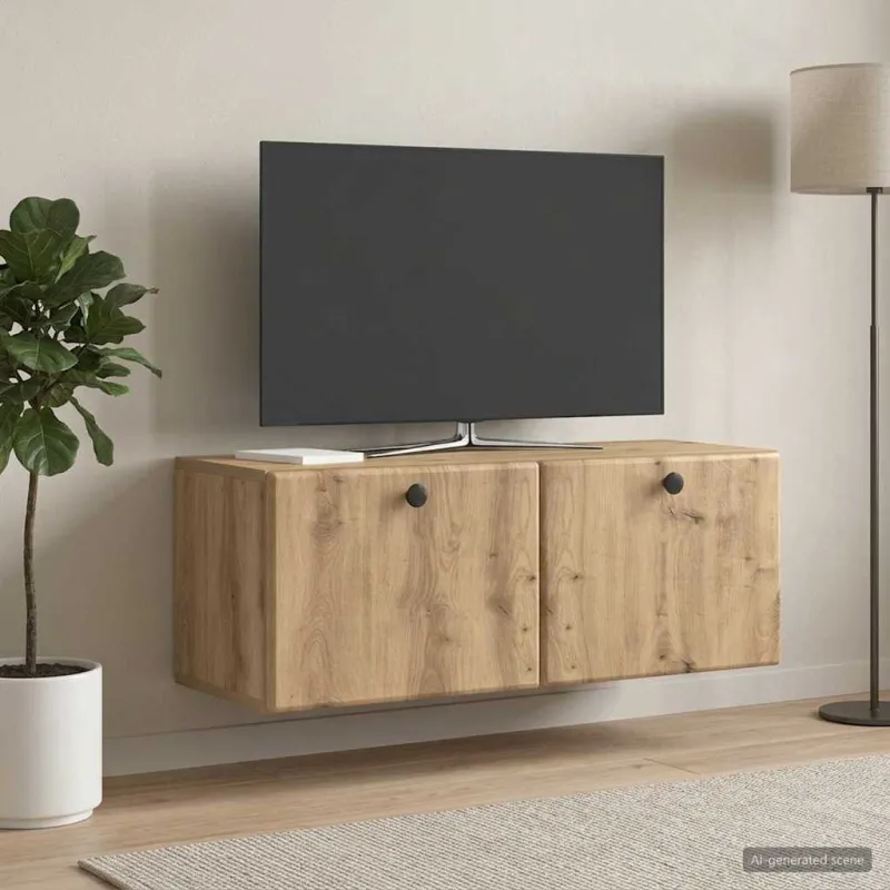 Sieninė TV spintelė 78,5 x 31 x 30 cm Artisano ąžuolo