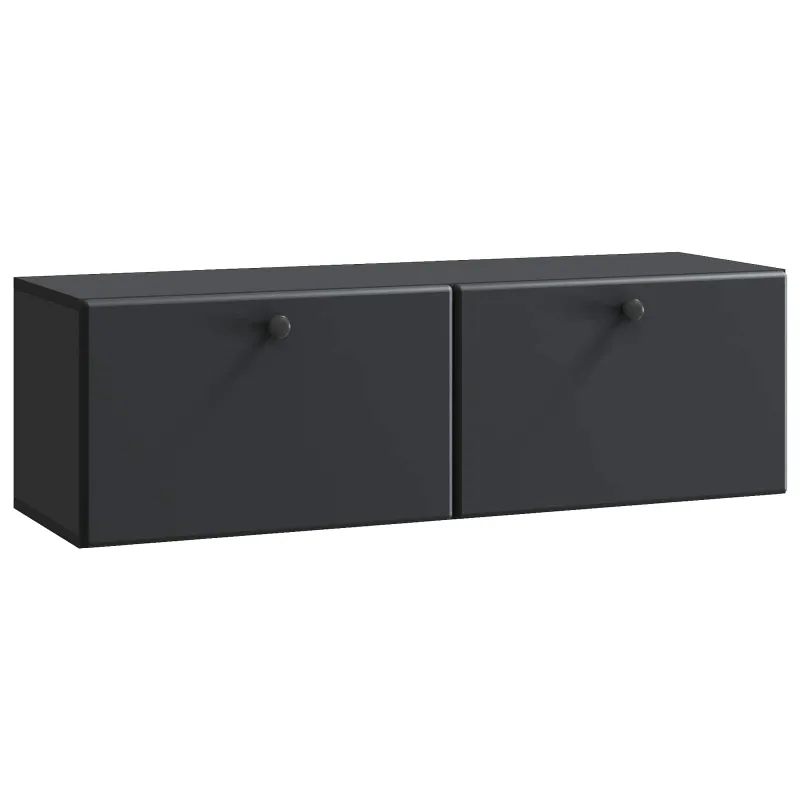 Sieninė TV spintelė 98 x 31 x 30 cm Juoda Apdirbta mediena