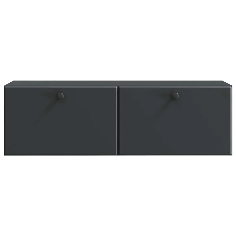 Sieninė TV spintelė 98 x 31 x 30 cm Juoda Apdirbta mediena