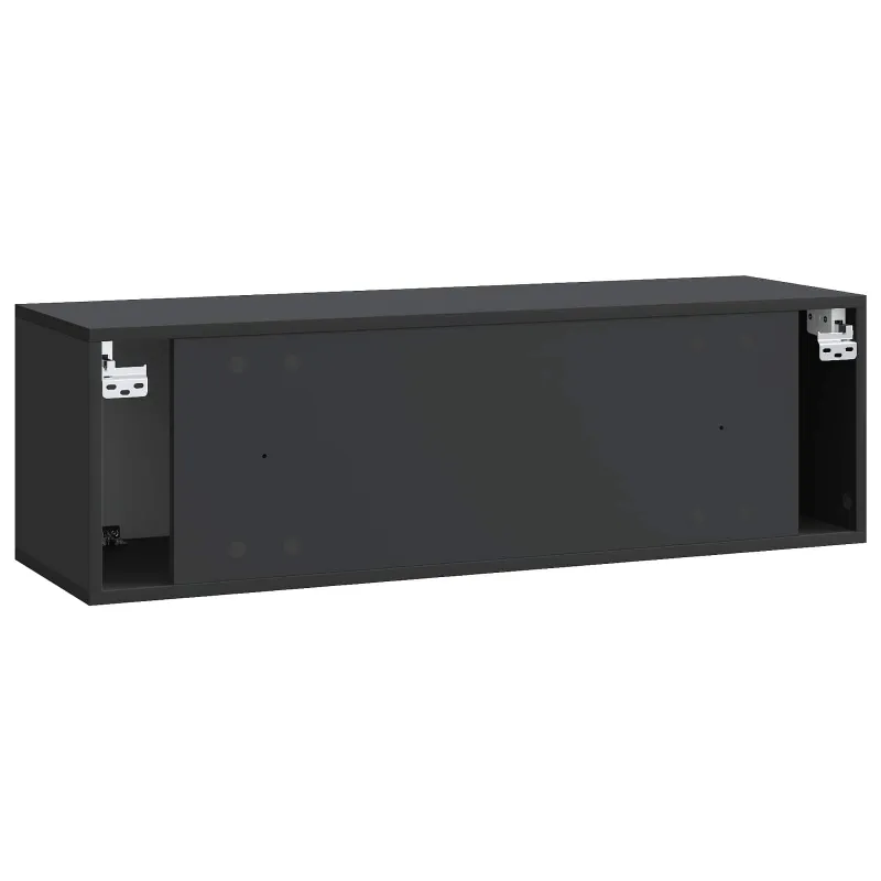 Sieninė TV spintelė 98 x 31 x 30 cm Juoda Apdirbta mediena
