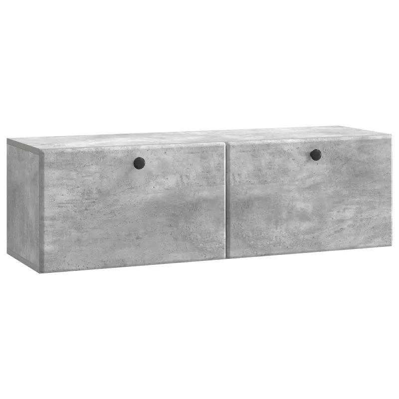 Sieninė TV spintelė 98 x 31 x 30 cm Betono pilka