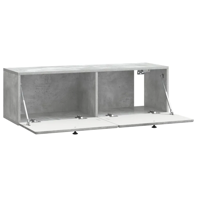 Sieninė TV spintelė 98 x 31 x 30 cm Betono pilka