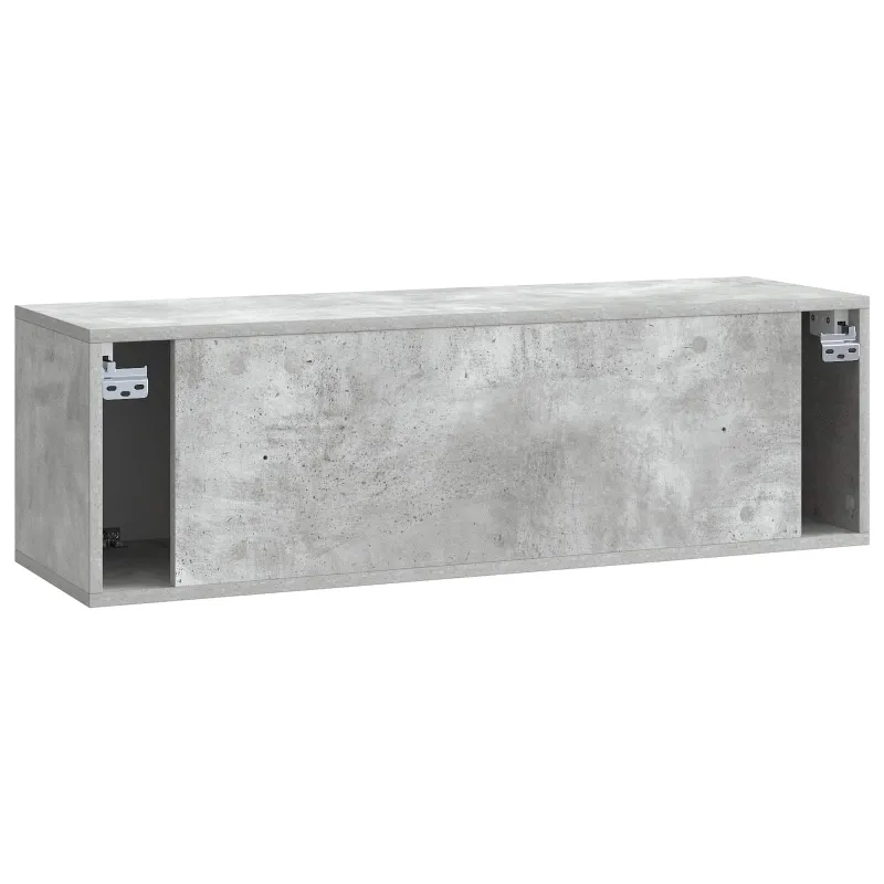 Sieninė TV spintelė 98 x 31 x 30 cm Betono pilka
