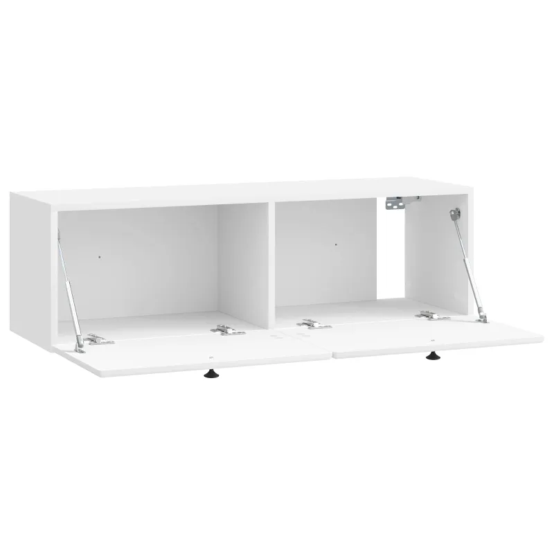 Sieninė TV spintelė 98 x 31 x 30 cm Itin blizgi balta