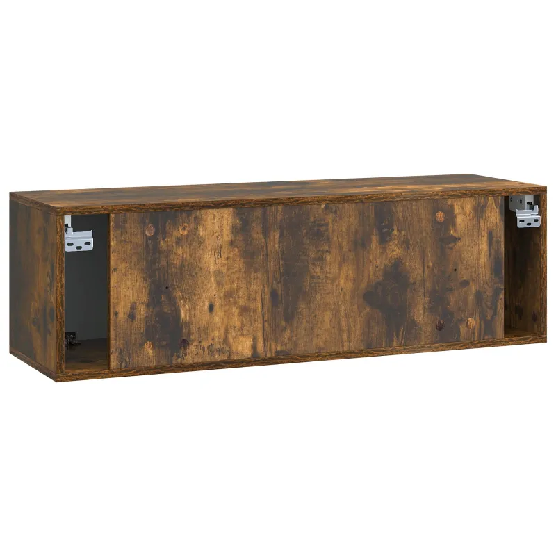 Sieninė TV spintelė 98 x 31 x 30 cm Dūminio ąžuolo