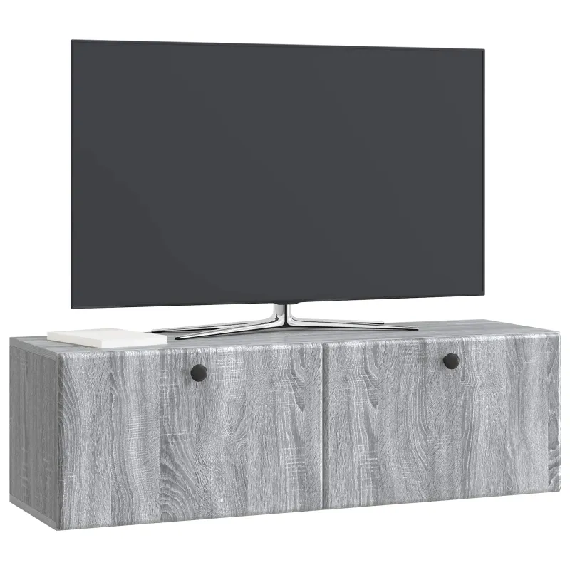 Sieninė TV spintelė 98 x 31 x 30 cm Pilka Sonoma