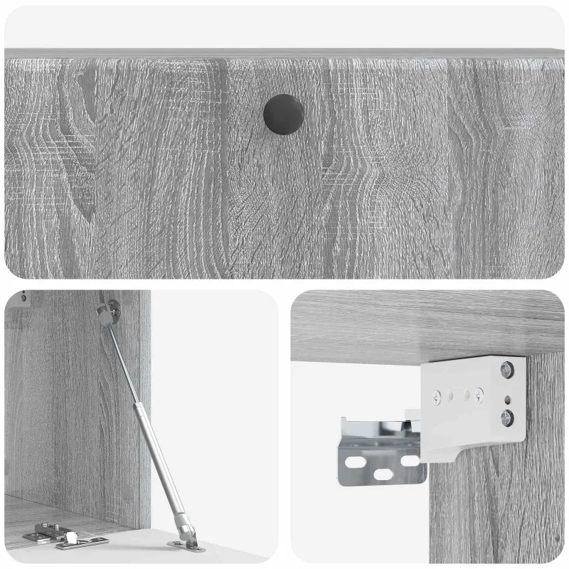 Sieninė TV spintelė 98 x 31 x 30 cm Pilka Sonoma