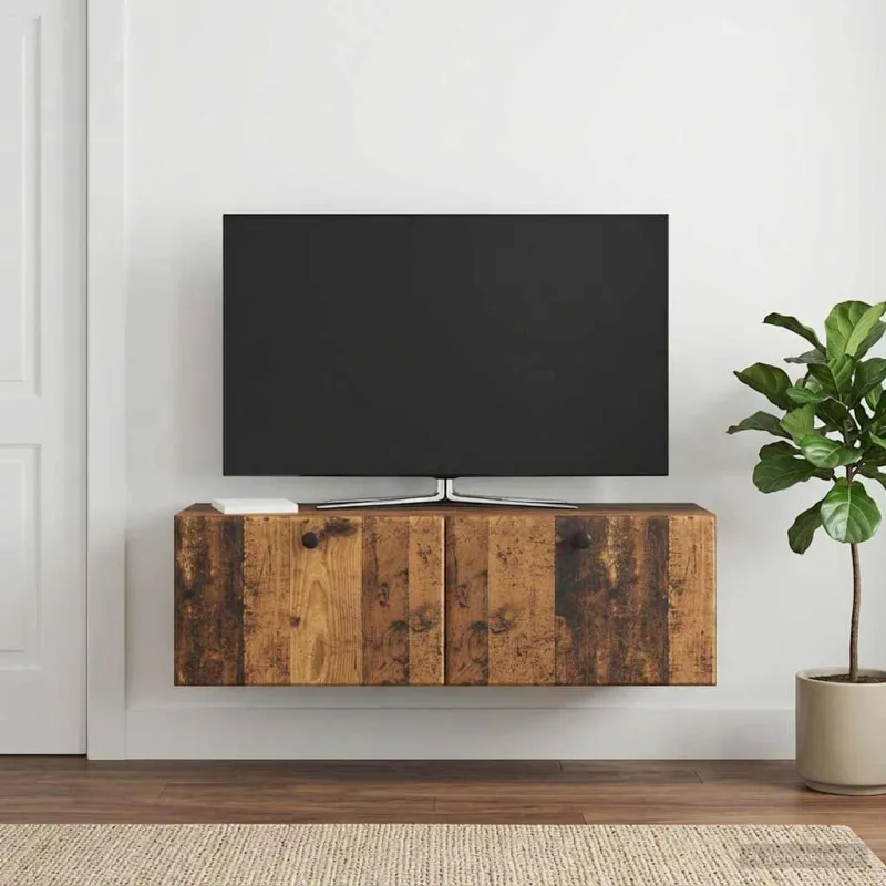 Sieninė TV spintelė 98 x 31 x 30 cm Sendintos medienos
