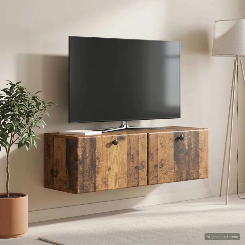 Sieninė TV spintelė 98 x 31 x 30 cm Sendintos medienos