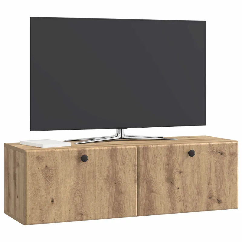 Sieninė TV spintelė 98 x 31 x 30 cm Artisano ąžuolo