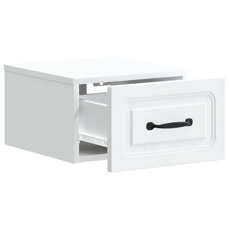 Sieninis naktinis staliukas 2 pcs Balta 34,5 x 33 x 20 cm