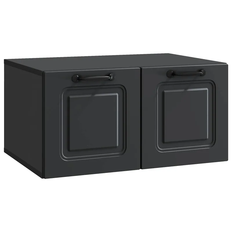 Sieninė TV spintelė Juoda 59,5 x 41 x 30 cm Apdirbta mediena