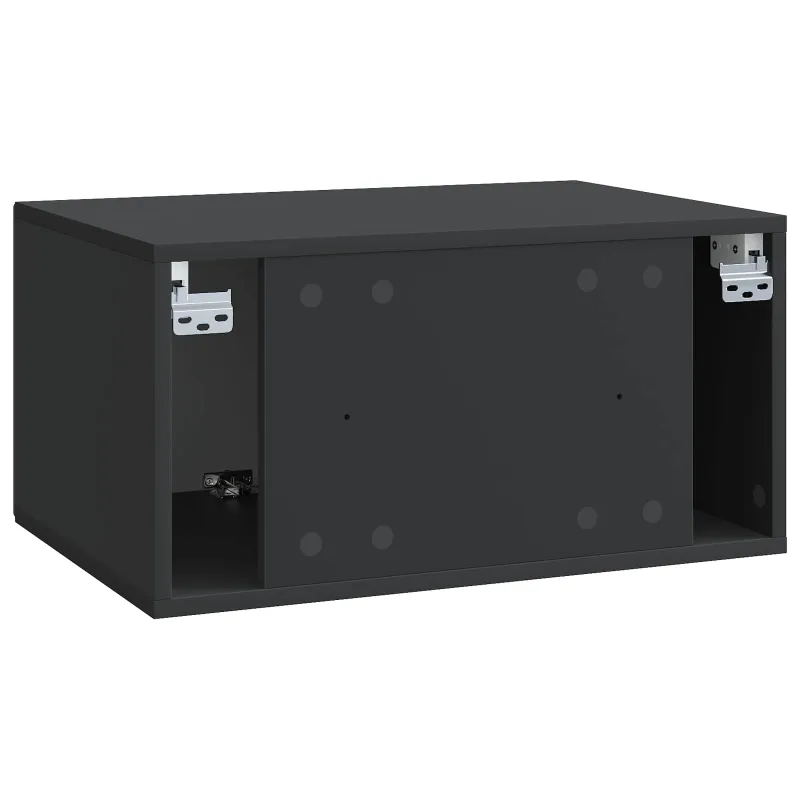 Sieninė TV spintelė Juoda 59,5 x 41 x 30 cm Apdirbta mediena