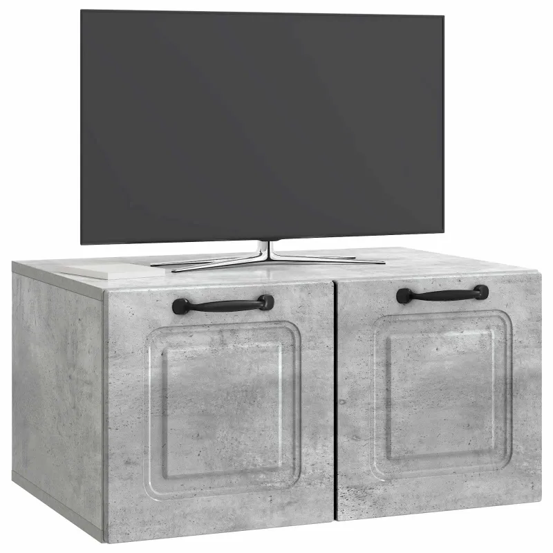 Sieninė TV spintelė Betono pilka 59,5 x 41 x 30 cm