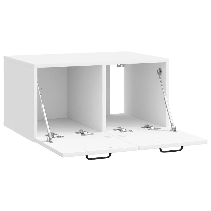 Sieninė TV spintelė Itin blizgi balta 59,5 x 41 x 30 cm