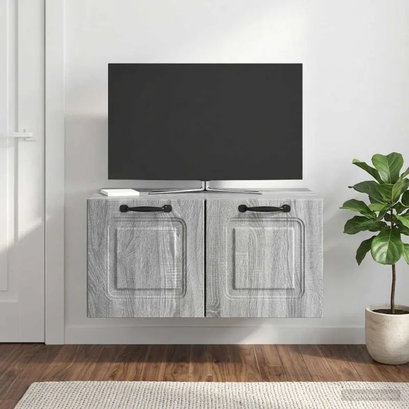Sieninė TV spintelė Pilka sonoma ąžuolo 59,5 x 41 x 30 cm