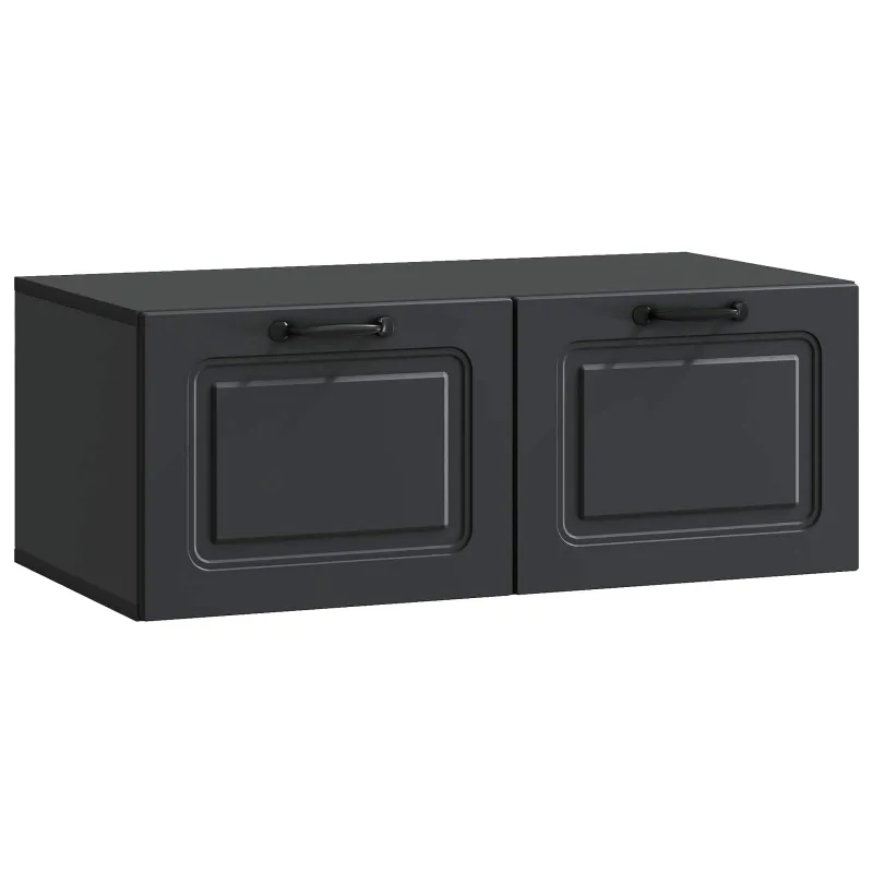 Sieninė TV spintelė Juoda 78,5 x 41 x 30 cm Apdirbta mediena