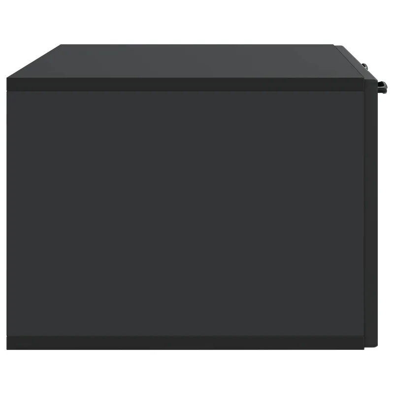 Sieninė TV spintelė Juoda 78,5 x 41 x 30 cm Apdirbta mediena