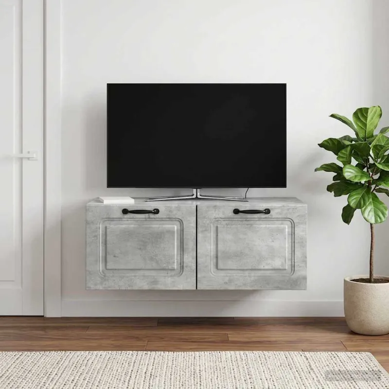Sieninė TV spintelė Betono pilka 78,5 x 41 x 30 cm