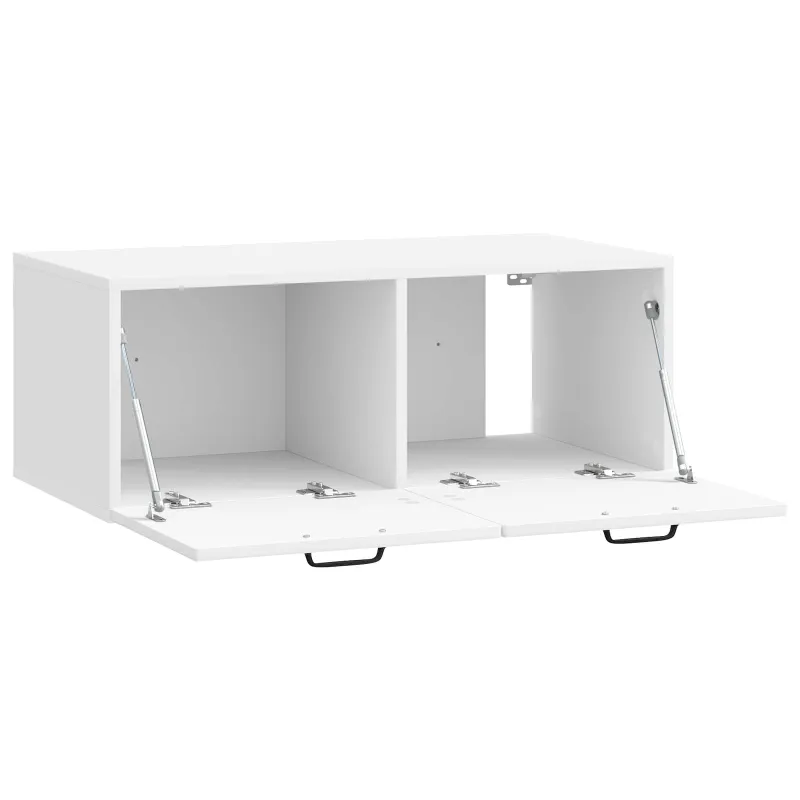 Sieninė TV spintelė Itin blizgi balta 78,5 x 41 x 30 cm