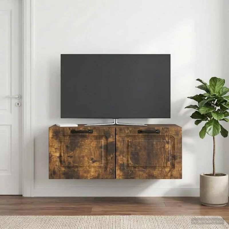 Sieninė TV spintelė Dūminio ąžuolo 78,5 x 41 x 30 cm