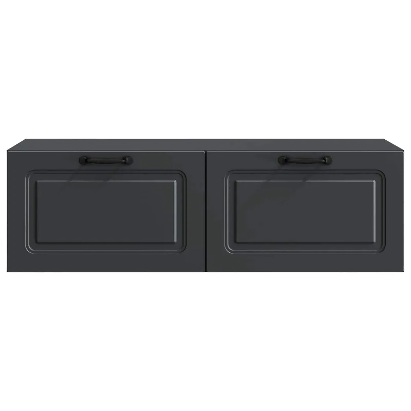 Sieninė TV spintelė Juoda 98 x 41 x 30 cm Apdirbta mediena