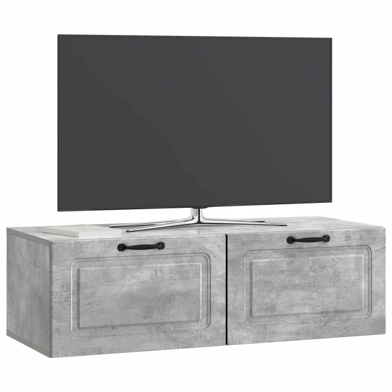 Sieninė TV spintelė Betono pilka 98 x 41 x 30 cm