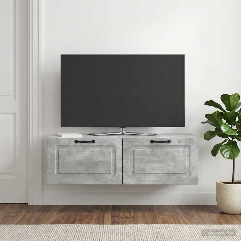 Sieninė TV spintelė Betono pilka 98 x 41 x 30 cm