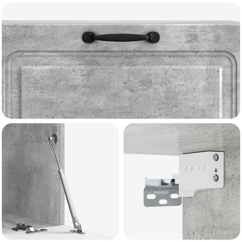 Sieninė TV spintelė Betono pilka 98 x 41 x 30 cm