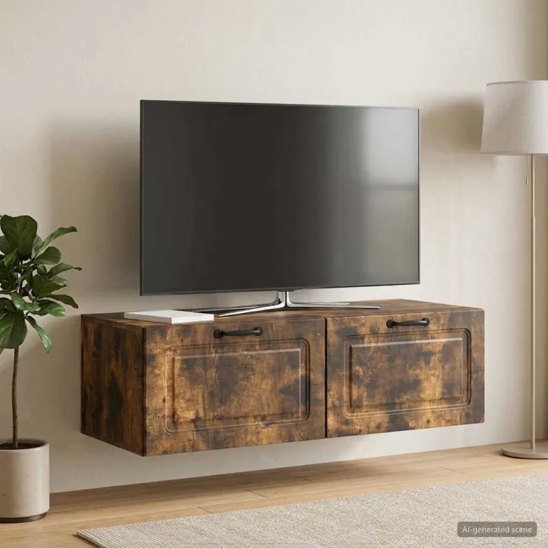 Sieninė TV spintelė Dūminio ąžuolo 98 x 41 x 30 cm