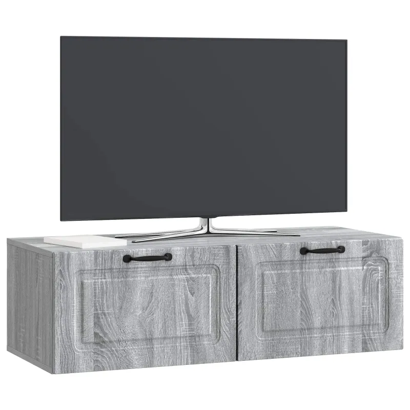 Sieninė TV spintelė Pilka sonoma ąžuolo 98 x 41 x 30 cm