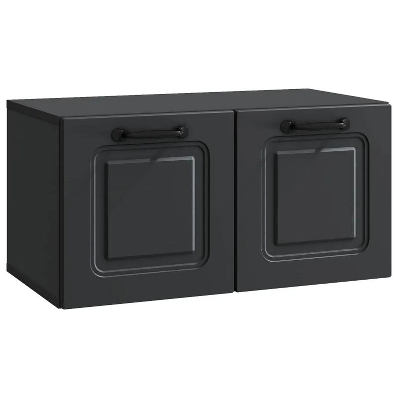 Sieninė TV spintelė Juoda 59,5 x 31 x 30 cm Apdirbta mediena