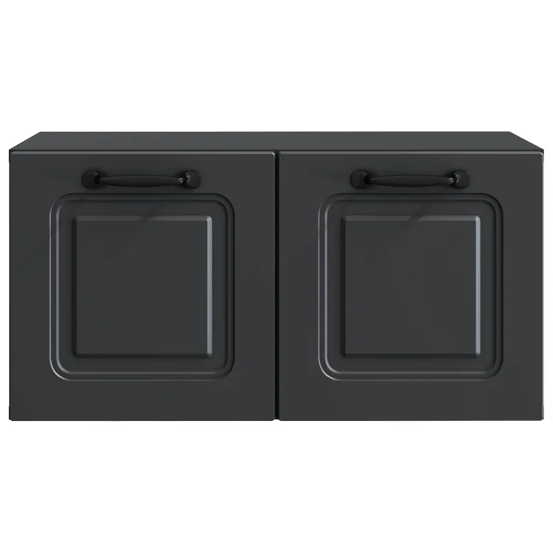 Sieninė TV spintelė Juoda 59,5 x 31 x 30 cm Apdirbta mediena