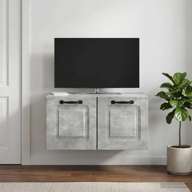 Sieninė TV spintelė Betono pilka 59,5 x 31 x 30 cm
