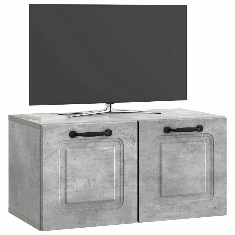 Sieninė TV spintelė Betono pilka 59,5 x 31 x 30 cm