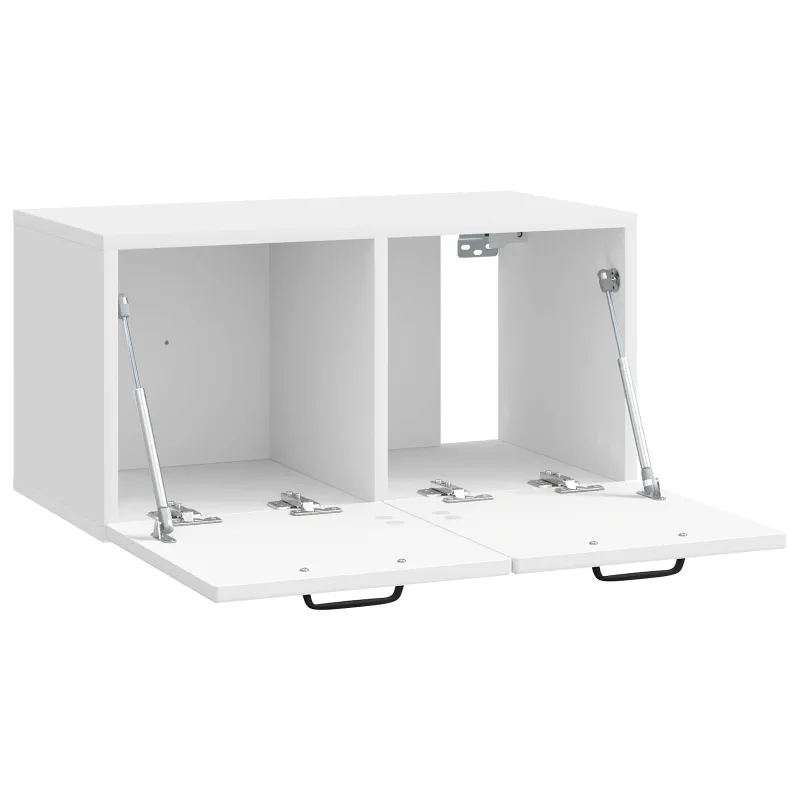 Sieninė TV spintelė Itin blizgi balta 59,5 x 31 x 30 cm