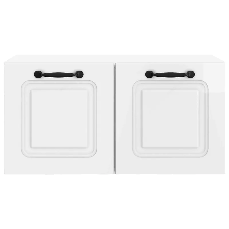 Sieninė TV spintelė Itin blizgi balta 59,5 x 31 x 30 cm