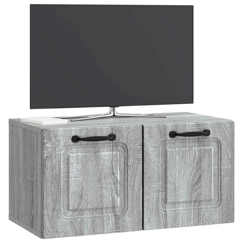 Sieninė TV spintelė Pilka sonoma ąžuolo 59,5 x 31 x 30 cm