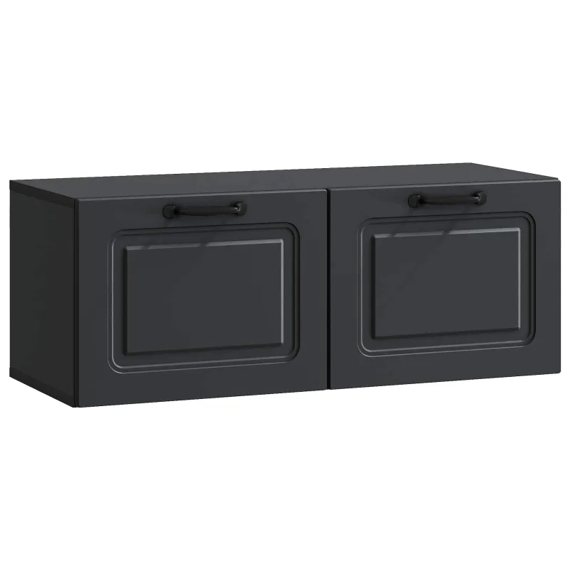 Sieninė TV spintelė Juoda 78,5 x 31 x 30 cm Apdirbta mediena