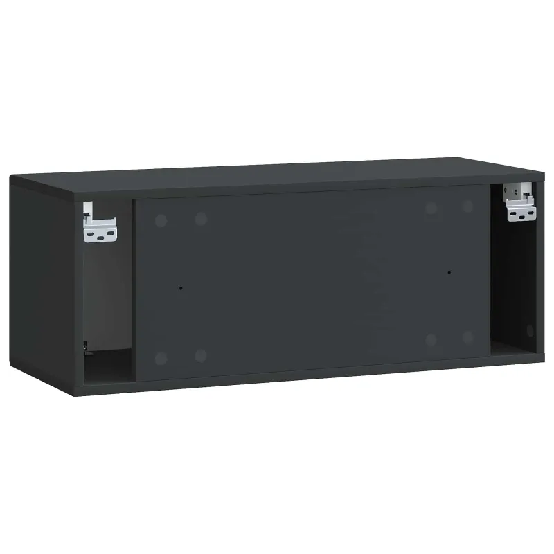 Sieninė TV spintelė Juoda 78,5 x 31 x 30 cm Apdirbta mediena